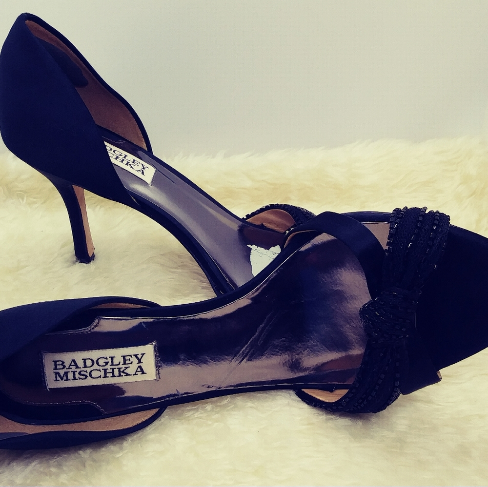 Bagley Mischka D'Orsay Peep Toe size 7.5 - Picture 3 of 8